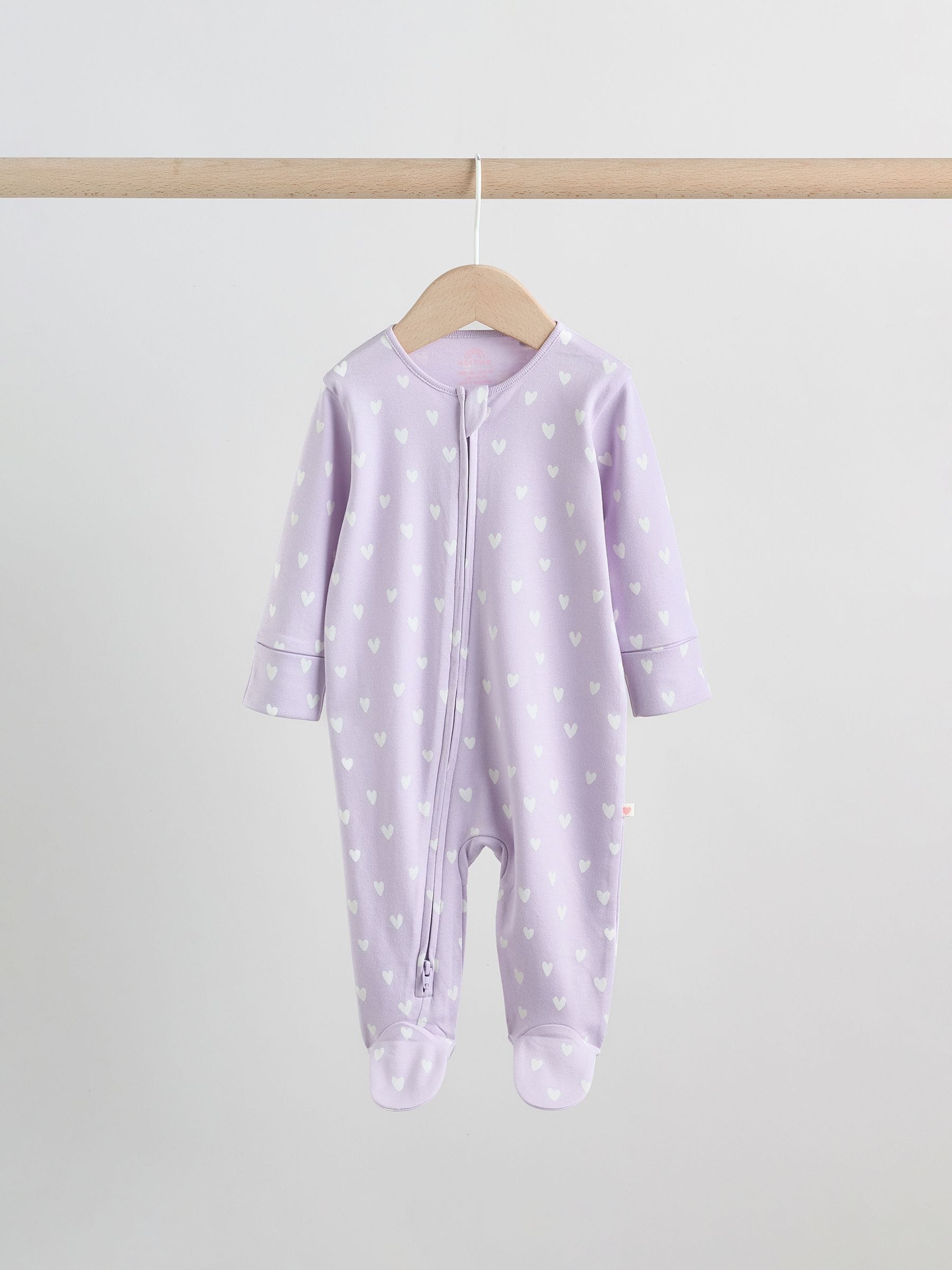 Pastel Two Way Zip Baby Sleepsuits 5 Pack (0-2yrs) image 4