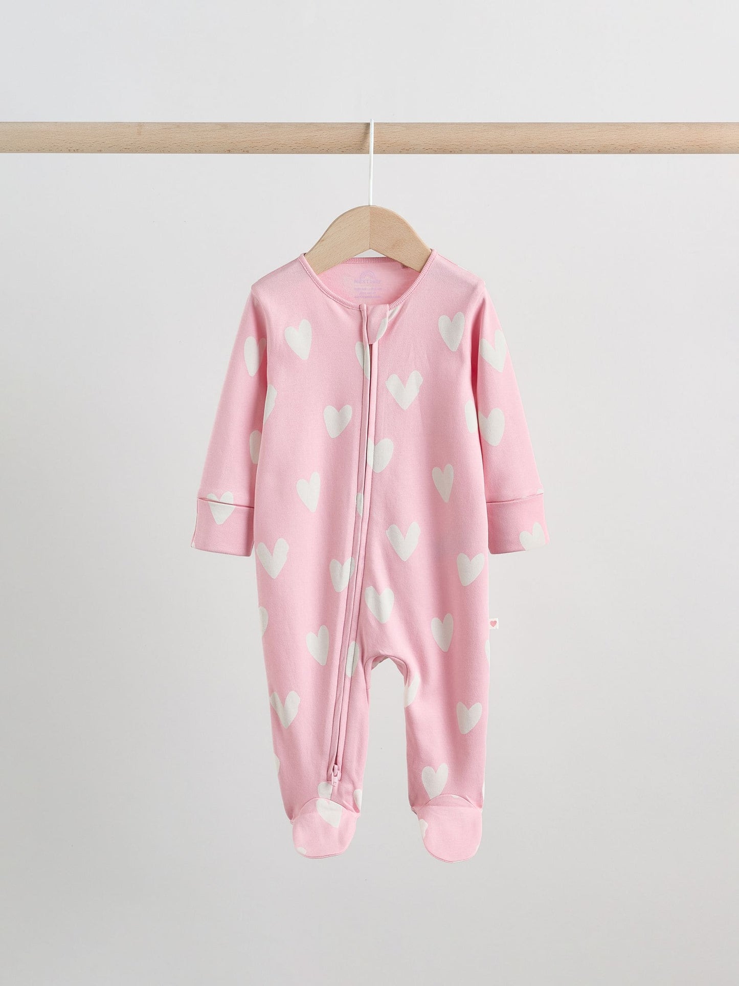 Pastel Two Way Zip Baby Sleepsuits 5 Pack (0-2yrs) image 5