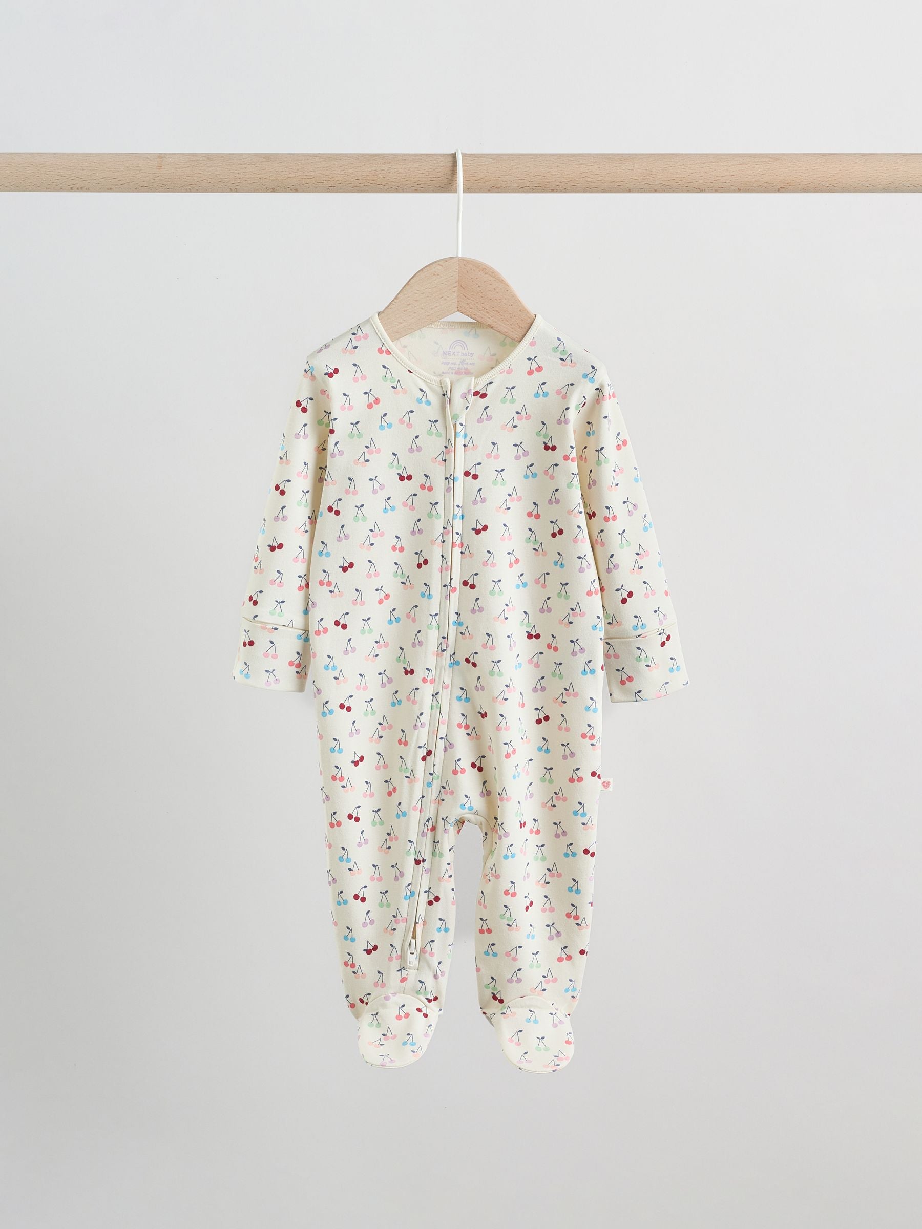 Pastel Two Way Zip Baby Sleepsuits 5 Pack (0-2yrs) image 7
