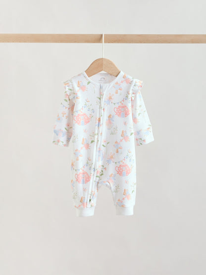 Multi Two Way Zip Baby Sleepsuit 3 Pack (0mths-3yrs) image 3