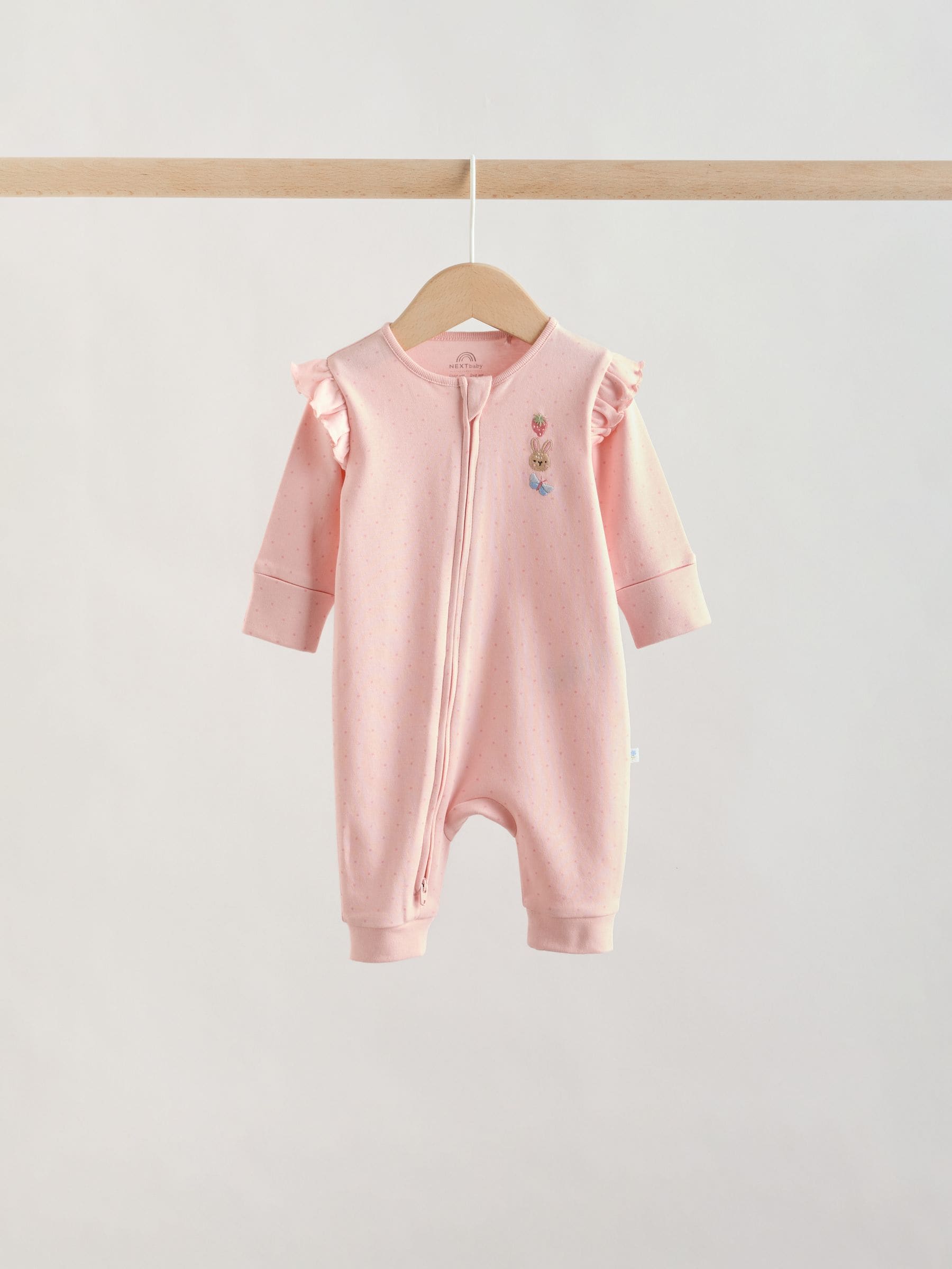 Multi Two Way Zip Baby Sleepsuit 3 Pack (0mths-3yrs) image 5