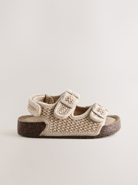 Neutral Standard Fit (F) Double Buckle Cushioned Footbed Sandals image 2