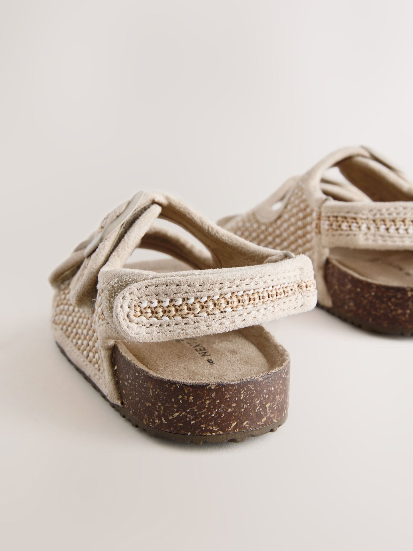Neutral Standard Fit (F) Double Buckle Cushioned Footbed Sandals image 4