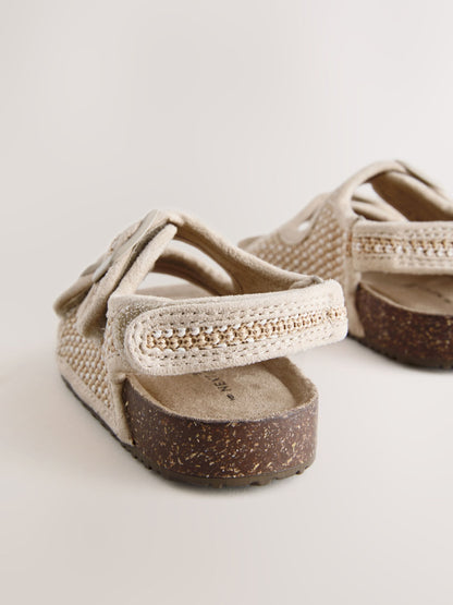 Neutral Standard Fit (F) Double Buckle Cushioned Footbed Sandals image 4
