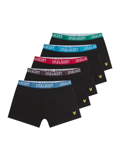 Dsiney Kidz - Lyle & Scott Black Ned Underwear Boxer Trunks 5 Pack image 1
