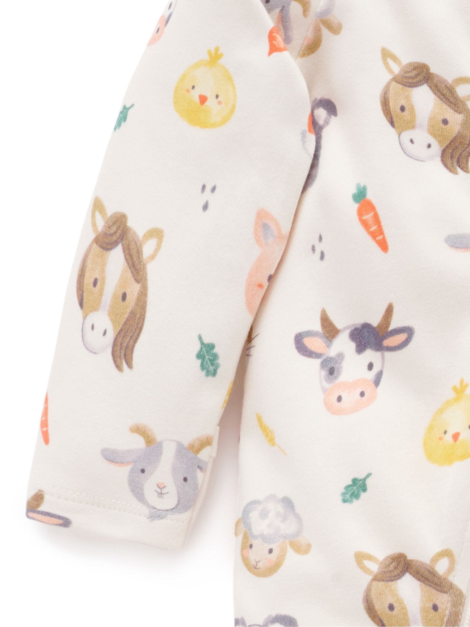 Purebaby Natural Thick Zip Growsuit image 2
