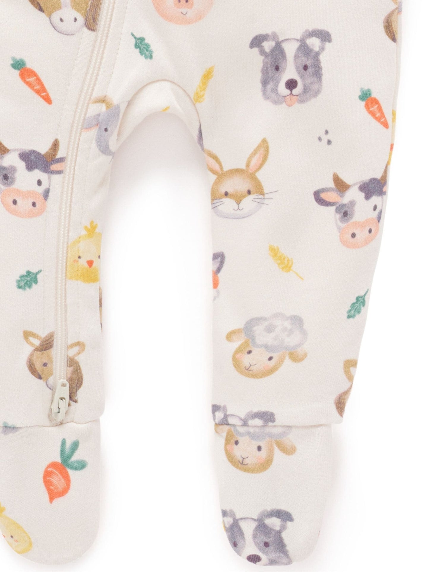 Purebaby Natural Thick Zip Growsuit image 3