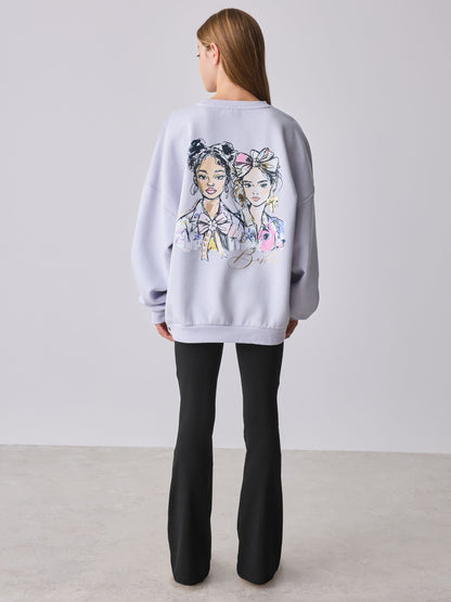 Baker by Ted Baker 2 Piece Graphic Crew Sweat Top & Flare Set image 1