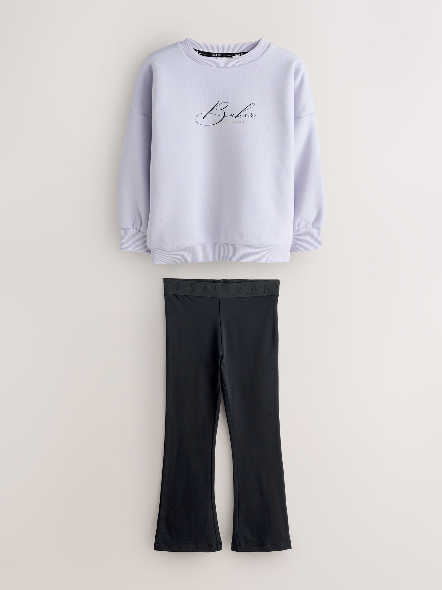 Baker by Ted Baker 2 Piece Graphic Crew Sweat Top & Flare Set image 9