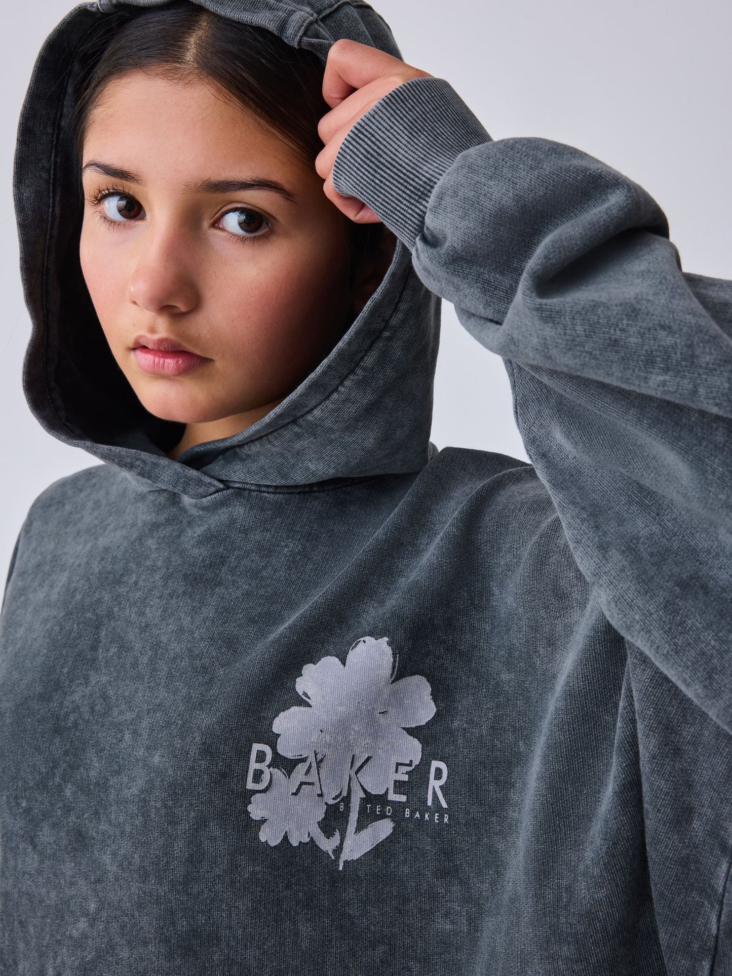 Baker by Ted Baker Oversized Acid Wash Hoodie image 3