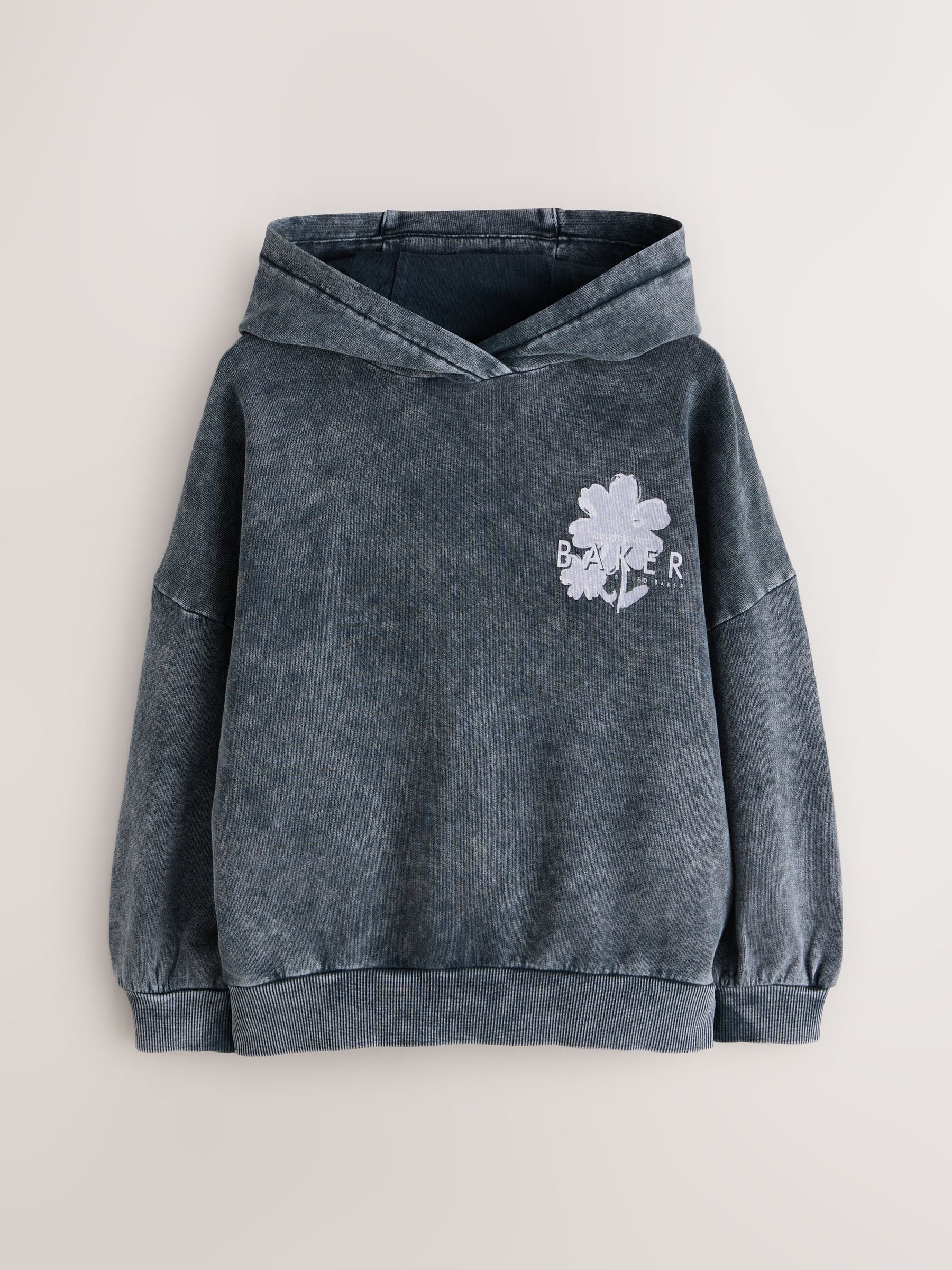 Baker by Ted Baker Oversized Acid Wash Hoodie image 5