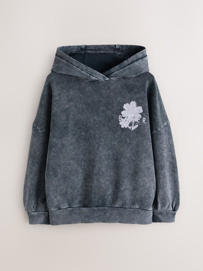 Baker by Ted Baker Oversized Acid Wash Hoodie image 5