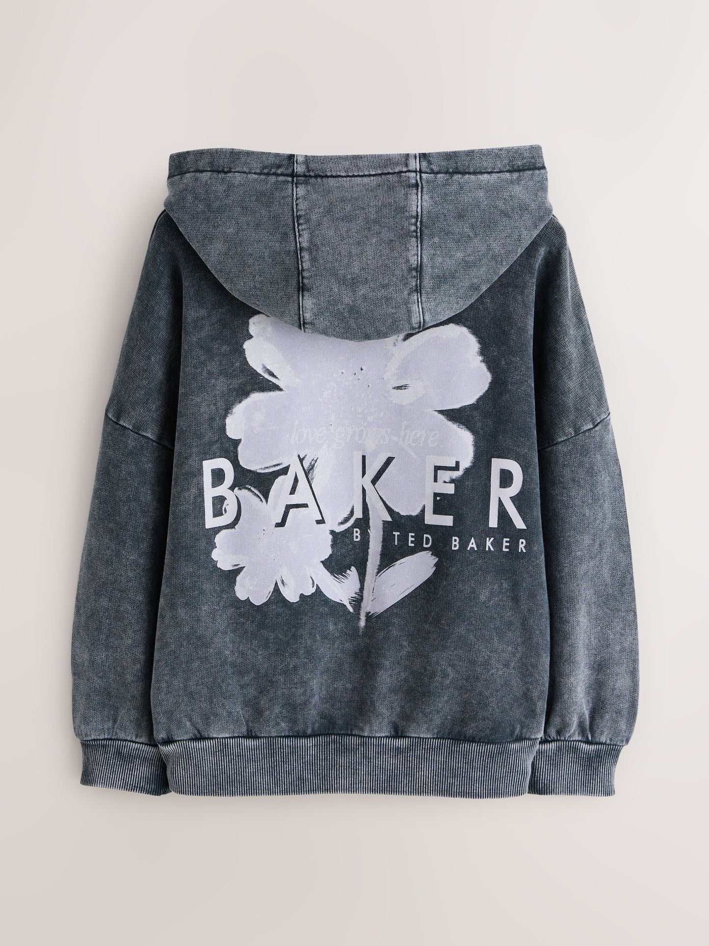 Baker by Ted Baker Oversized Acid Wash Hoodie image 6