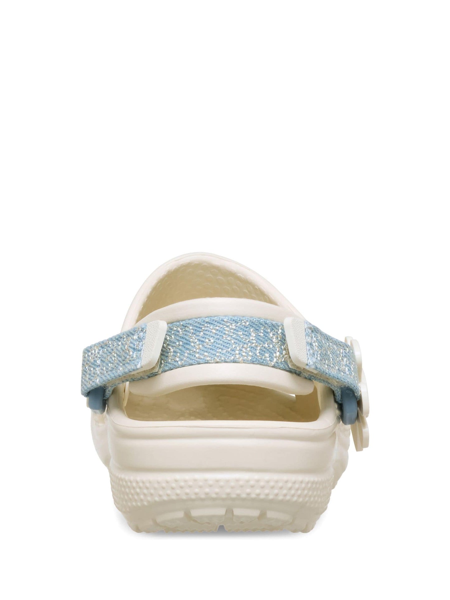 Crocs Brown Classic Denim Flower Adjustable Backstrap Clogs image 2