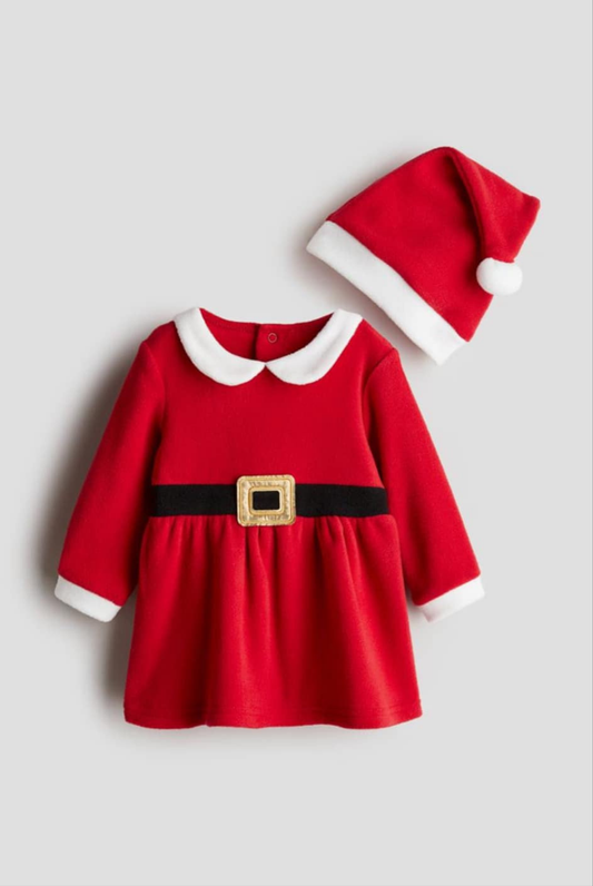 H&M Christmas Santa Dress and Hat Set