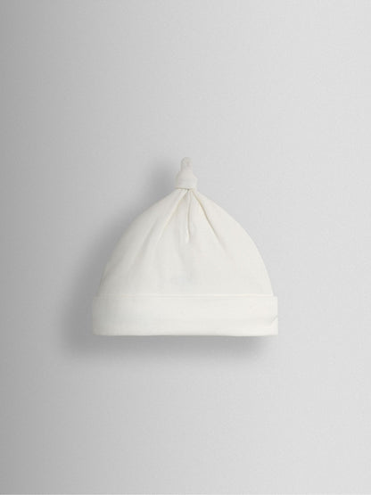 JoJo Maman Bébé Cream Highland Cow Embroidered Baby Hat