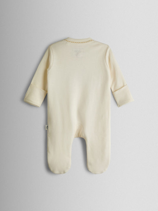 JoJo Maman Bébé Cream My First Easter Appliqué Sleepsuit