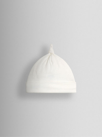 JoJo Maman Bébé Cream Speckled Hedgehog Organic Cotton Appliqué Baby Hat