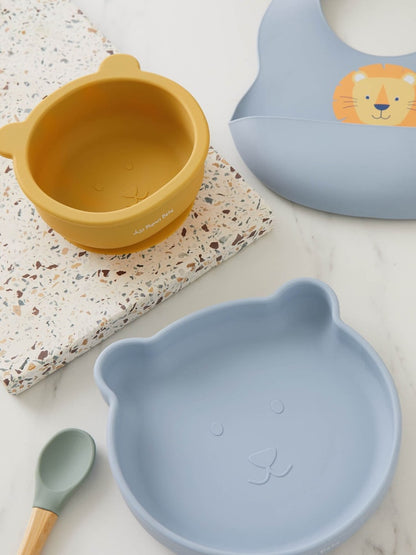 JoJo Maman Bébé Yellow Safari 2-Pack Silicone Bib Set