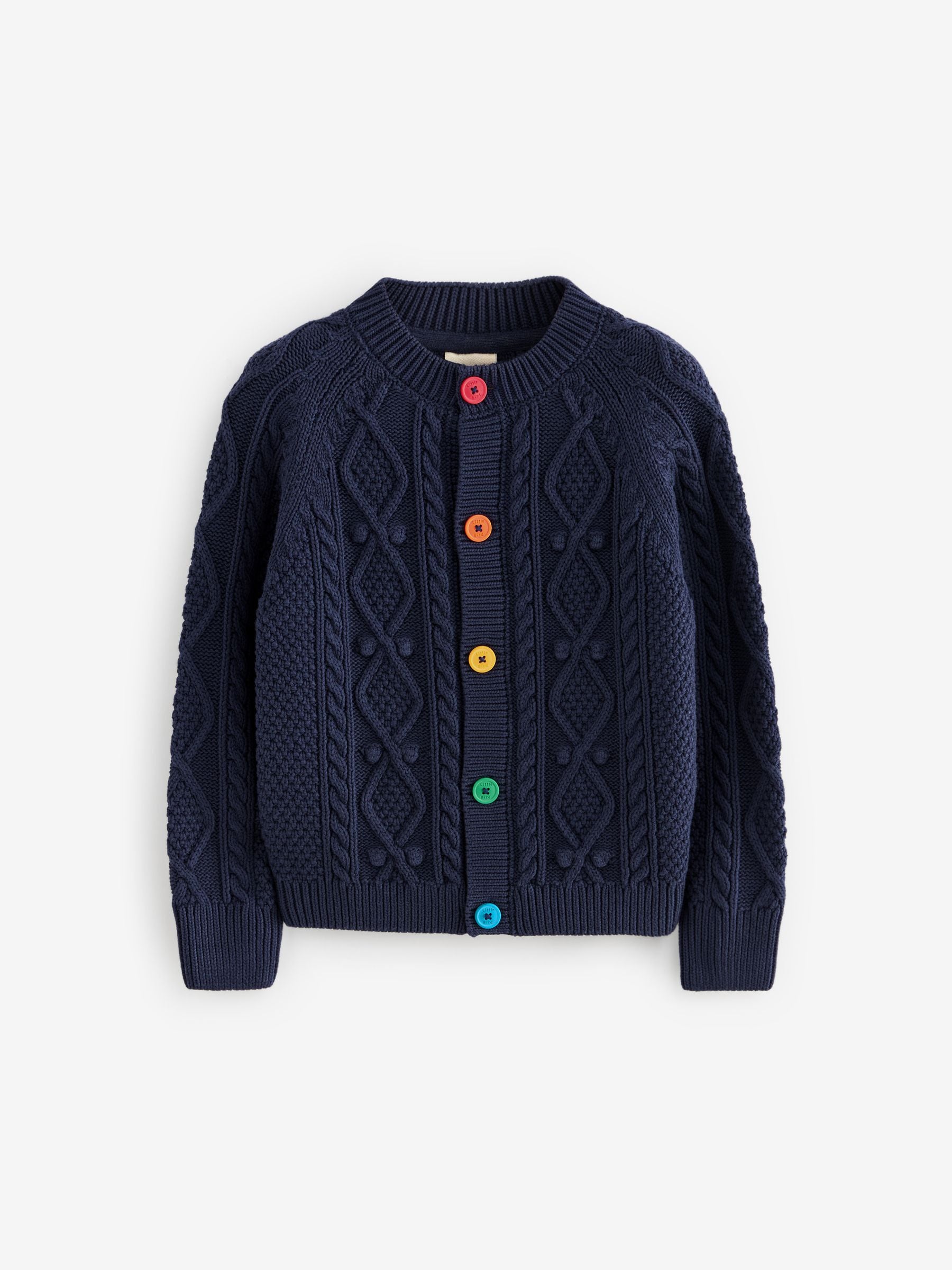 Dsiney Kidz - Little Bird by Jools Oliver Navy Knitted Cable Cotton Cardigan image 1