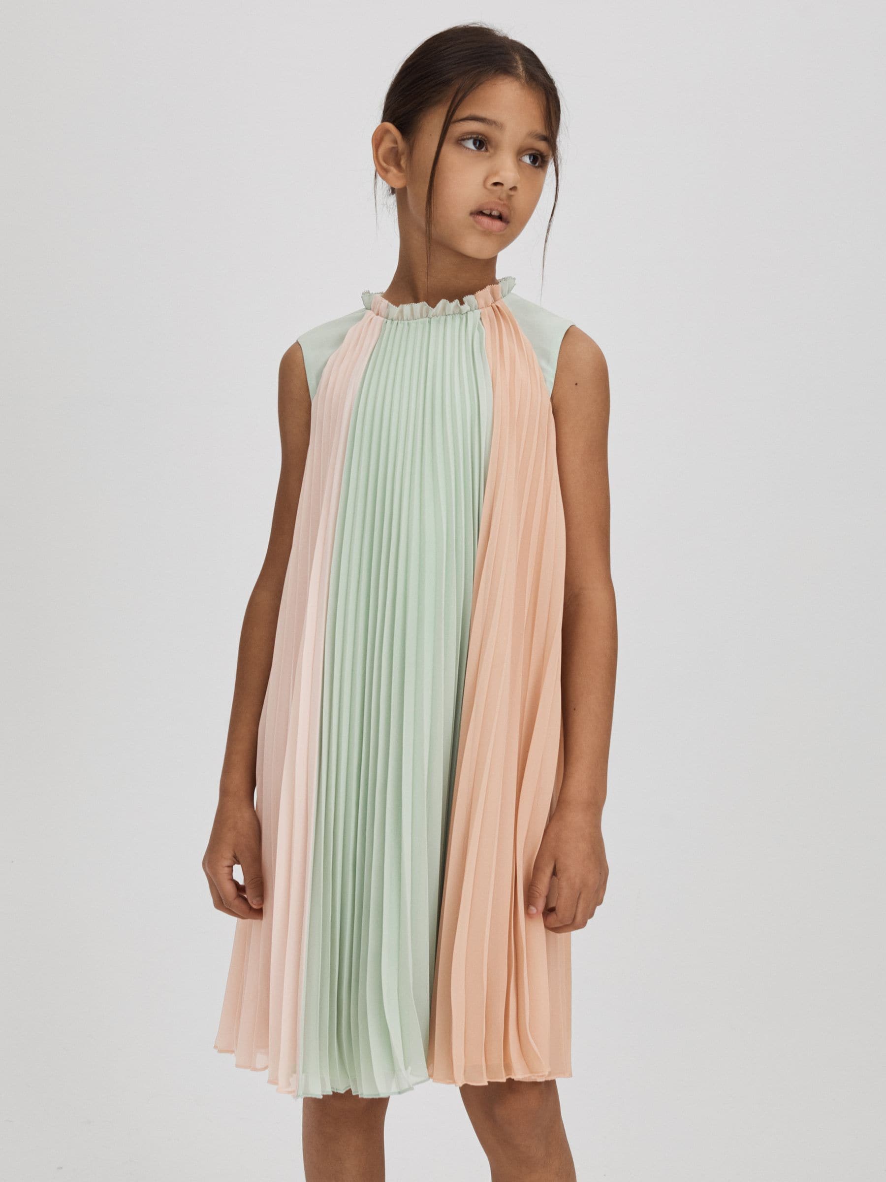 Dsiney Kidz - Reiss Pink Pixie 4-9 yrs Pleated Ruffle Dress image 3