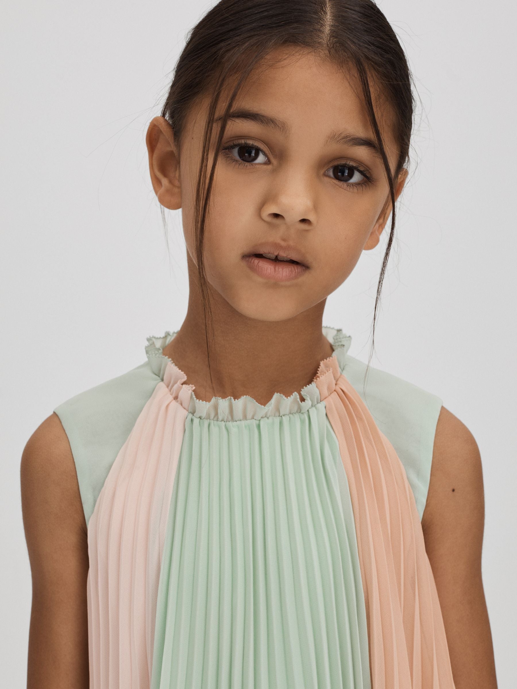 Dsiney Kidz - Reiss Pink Pixie 4-9 yrs Pleated Ruffle Dress image 4
