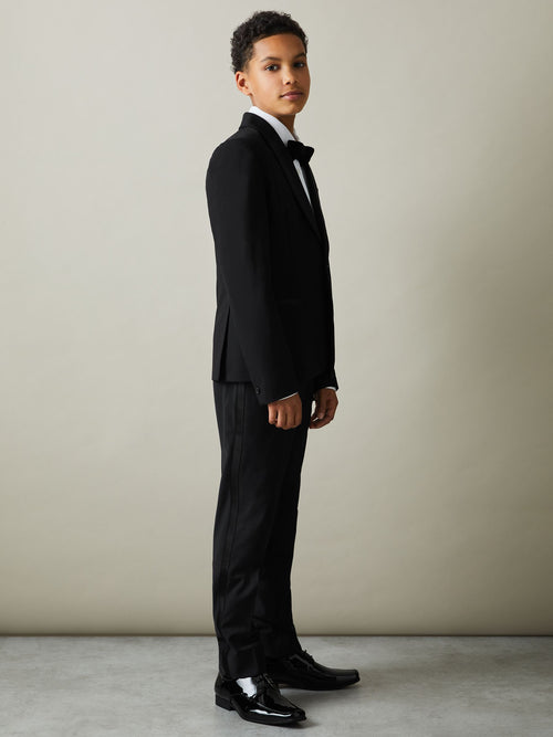 Reiss Black Knightsbridge B 3-9 yrs Single-Breasted Tuxedo Blazer image 1