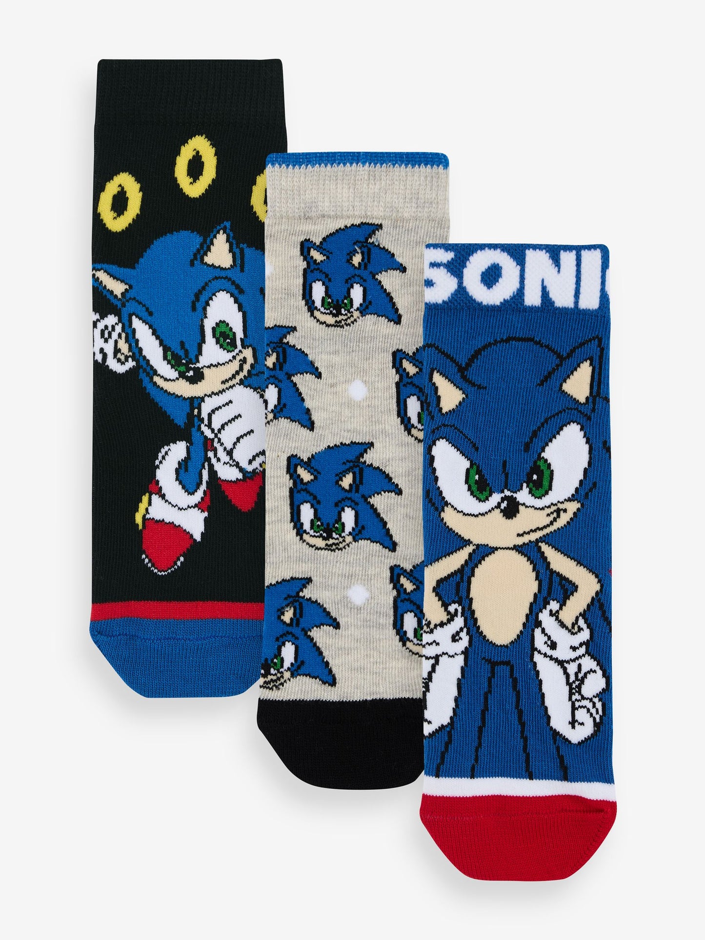 Dsiney Kidz - Character Blue Sonic Socks 3 Pack image 1