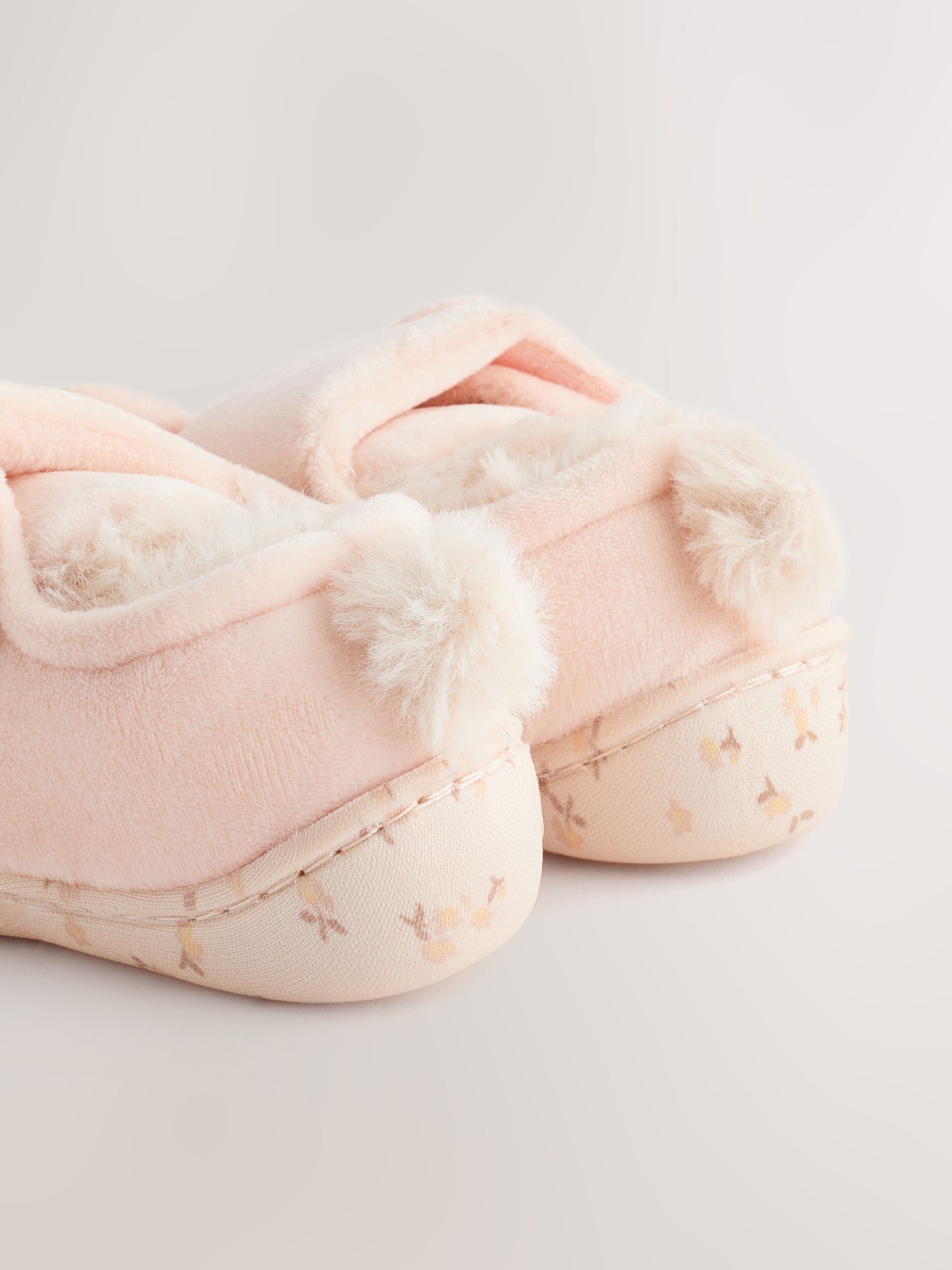 Neutral Cream Bunny Cupsole Slippers image 3