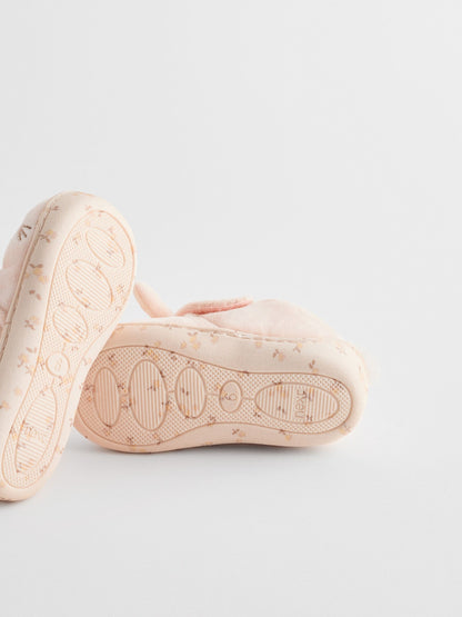 Neutral Cream Bunny Cupsole Slippers image 6