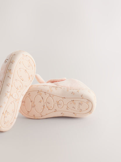 Neutral Cream Bunny Cupsole Slippers image 5