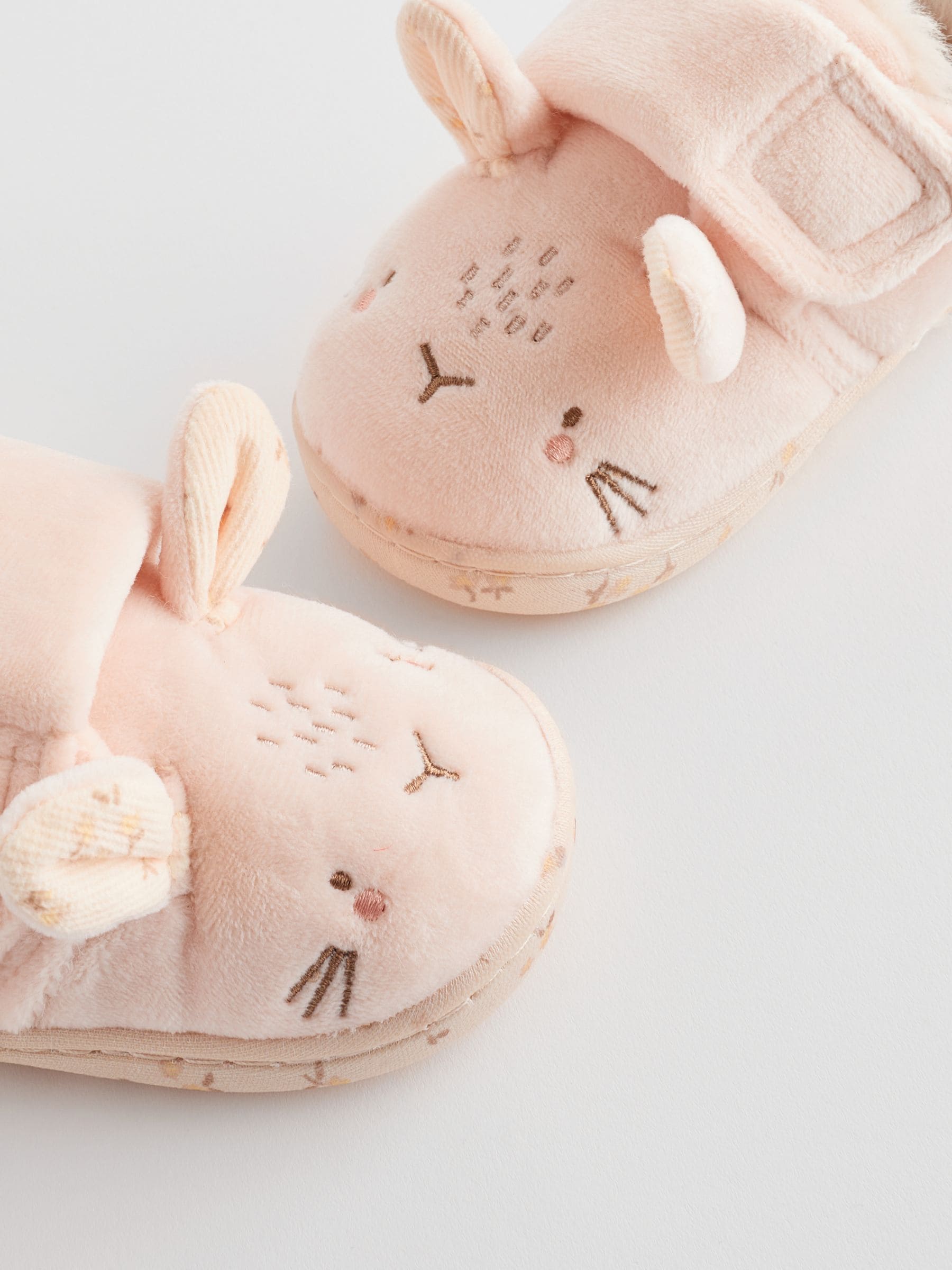 Neutral Cream Bunny Cupsole Slippers image 7