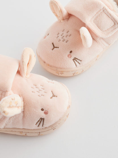 Neutral Cream Bunny Cupsole Slippers image 7