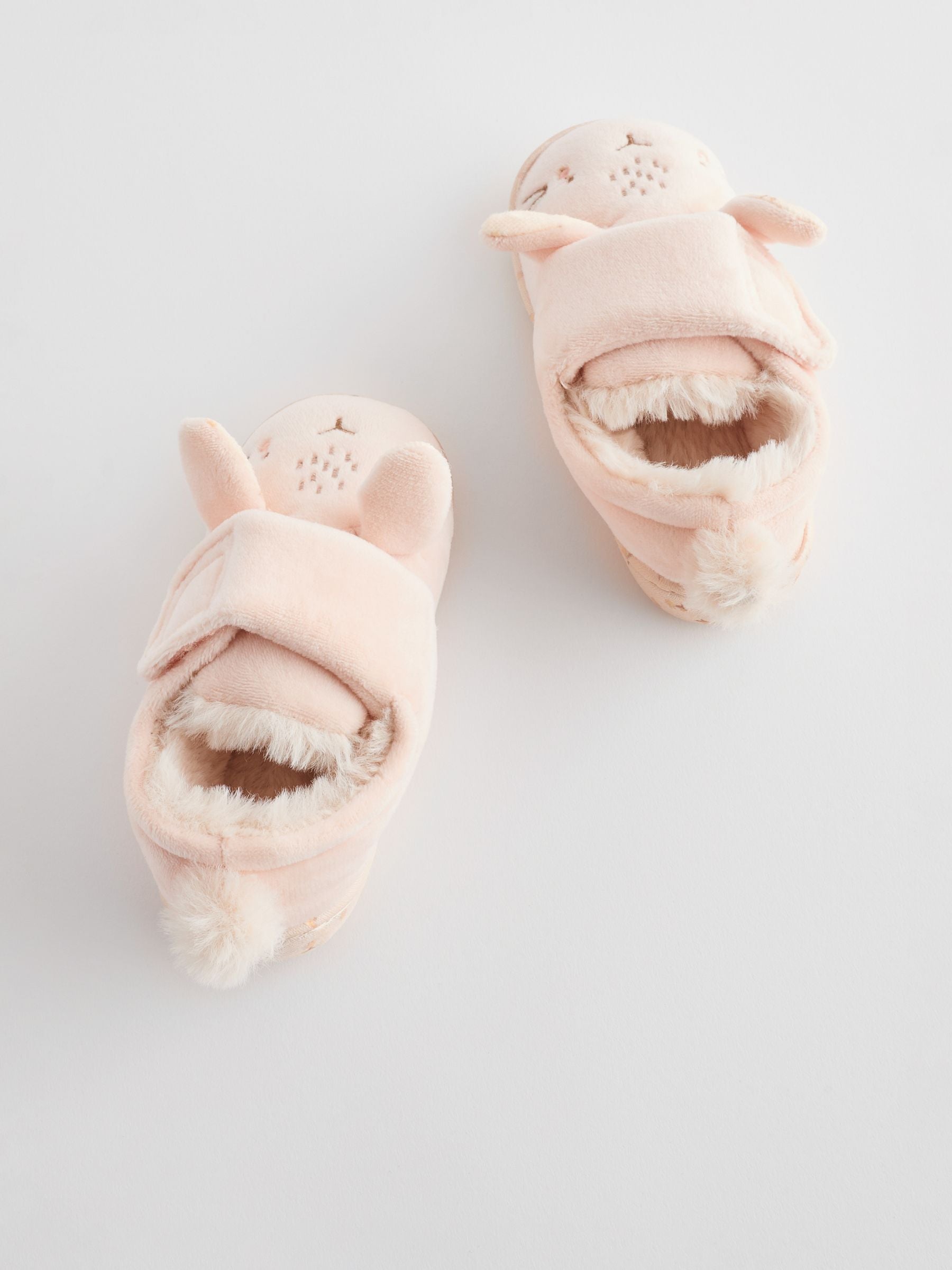 Neutral Cream Bunny Cupsole Slippers image 8