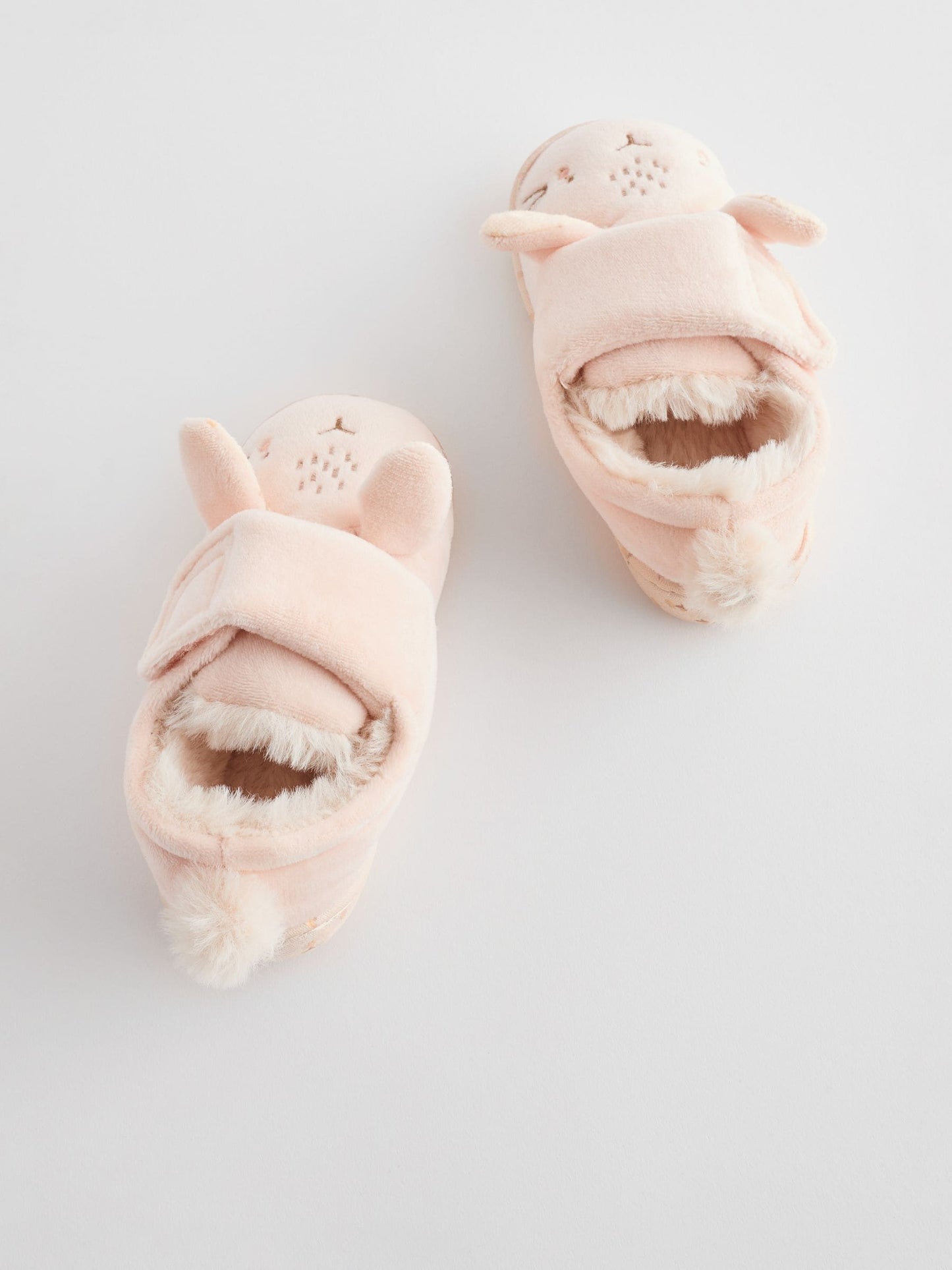 Neutral Cream Bunny Cupsole Slippers image 7