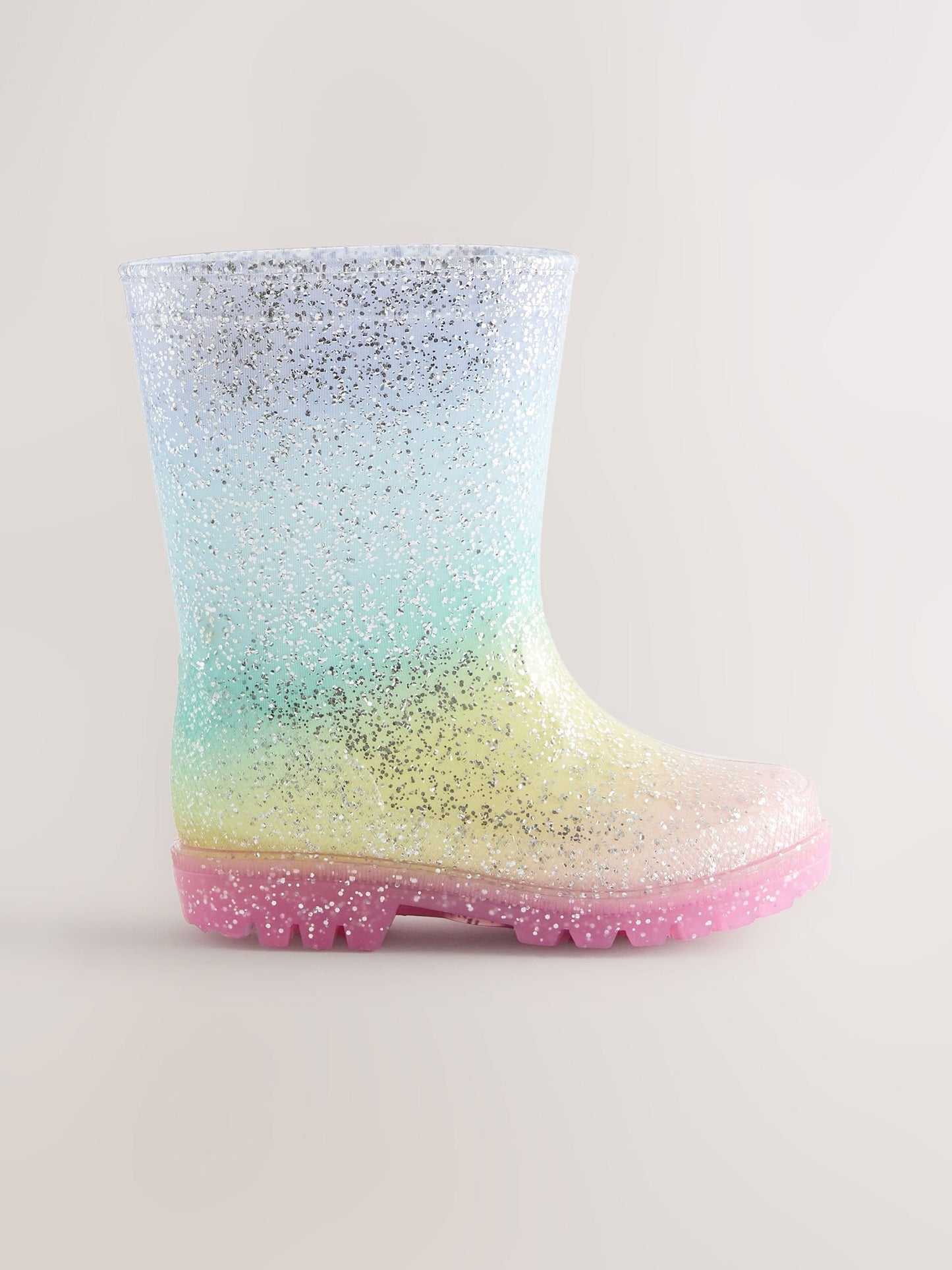Multi Rainbow Glitter Wellies image 2