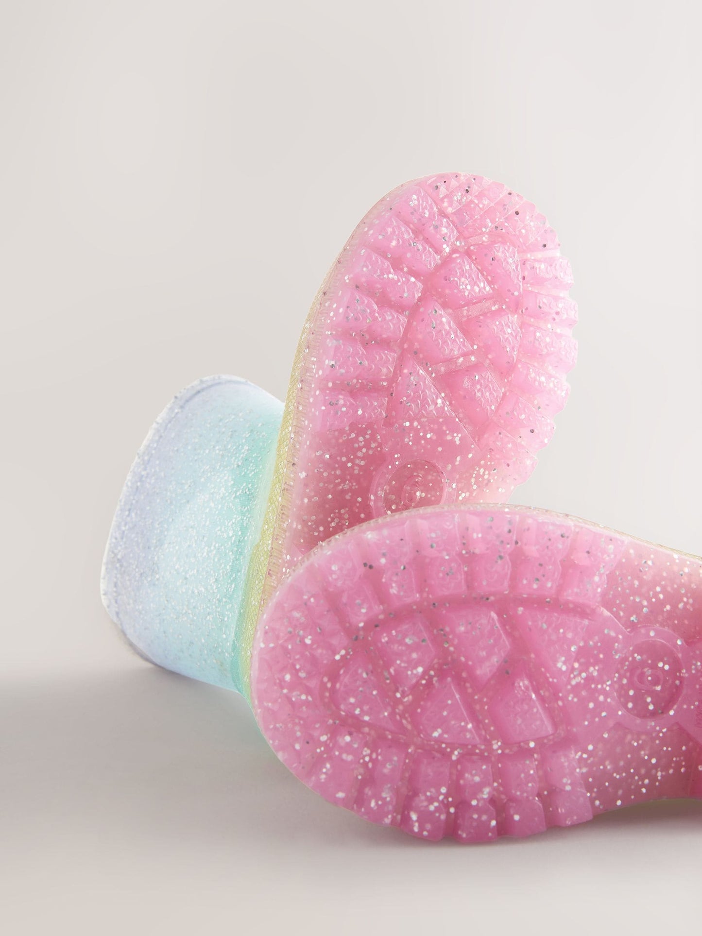 Multi Rainbow Glitter Wellies image 5