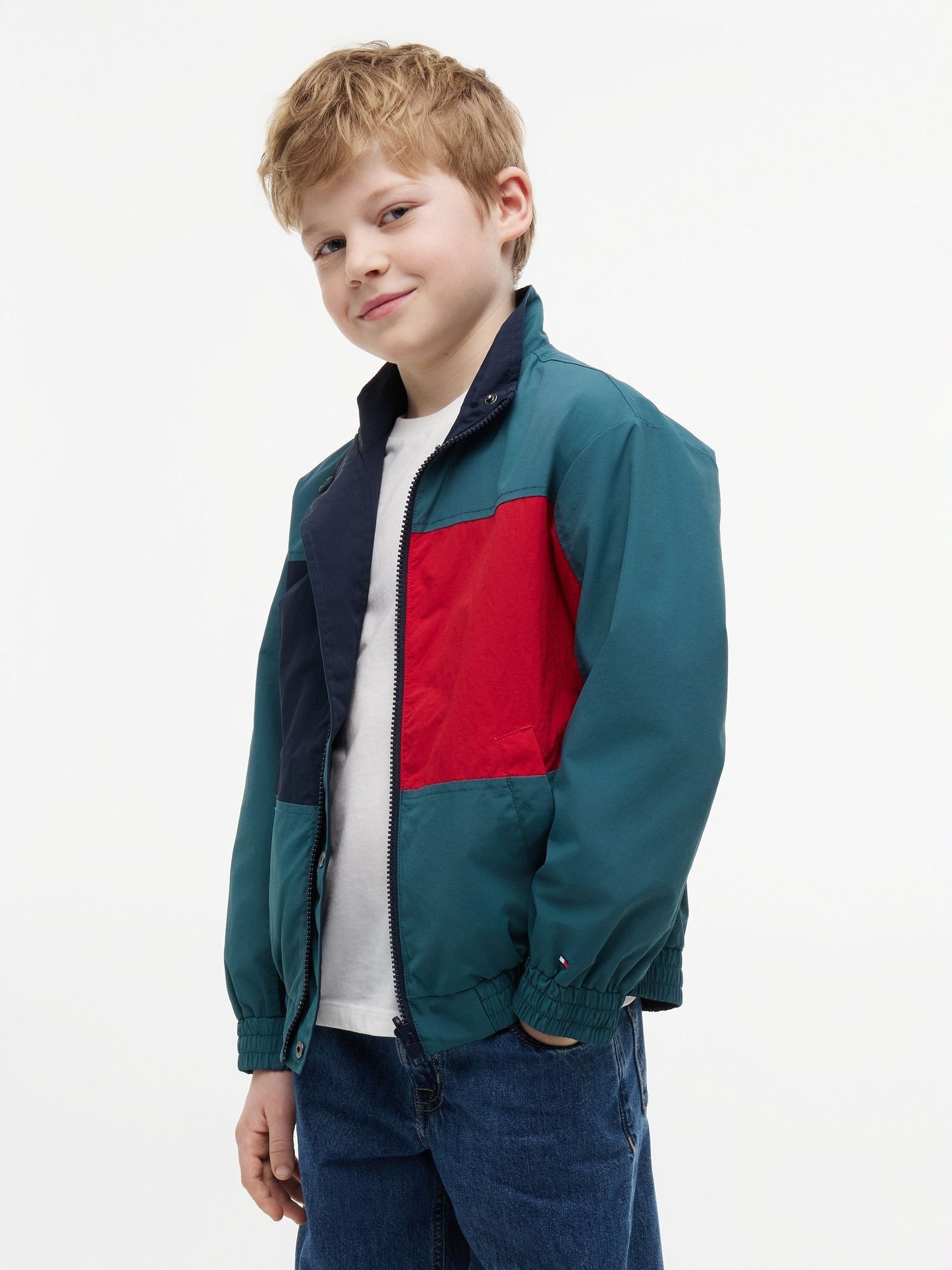 Dsiney Kidz - Tommy Hilfiger Blue Flag Embroidery Relaxed Jacket image 1