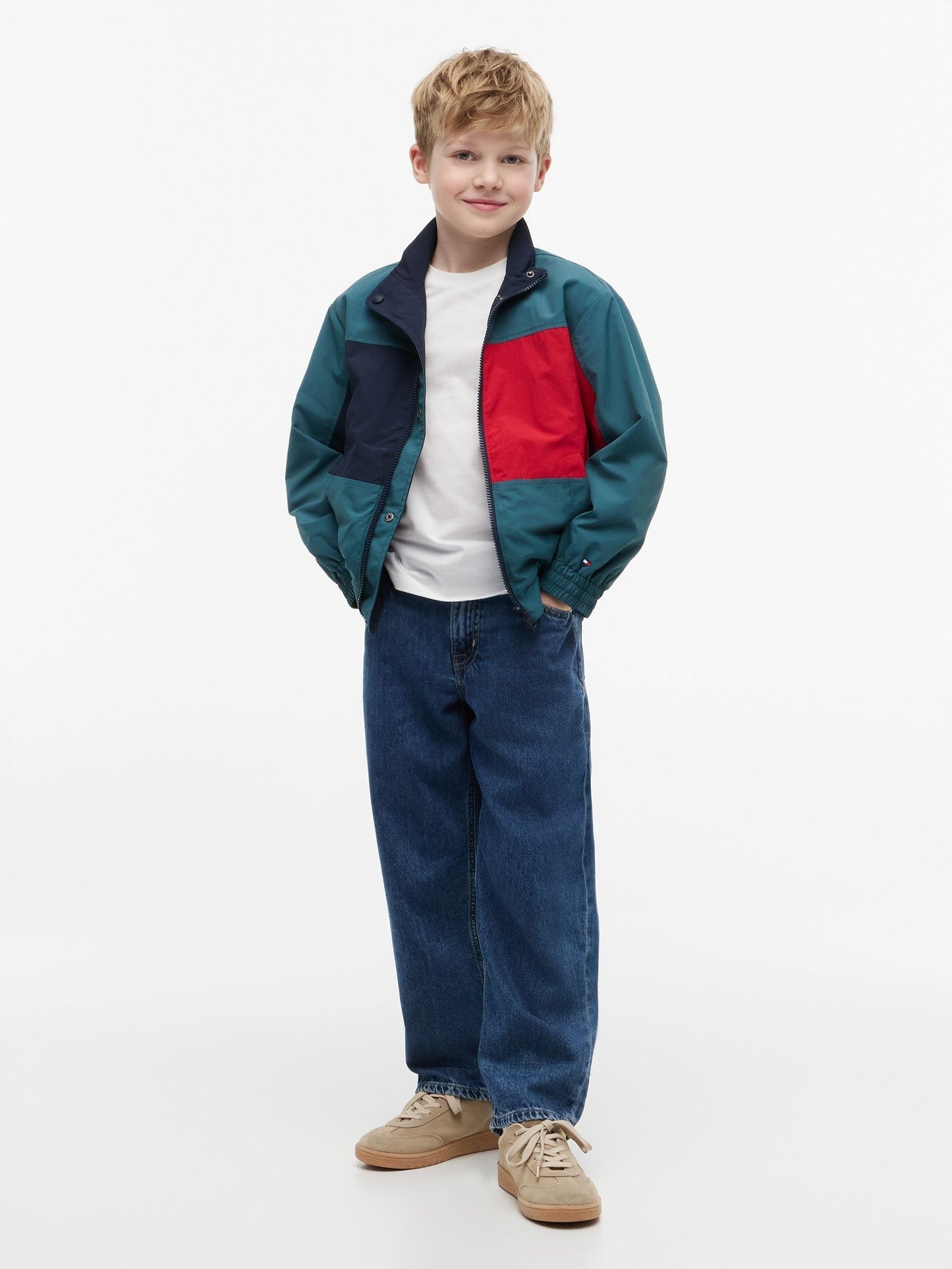 Dsiney Kidz - Tommy Hilfiger Blue Flag Embroidery Relaxed Jacket image 3