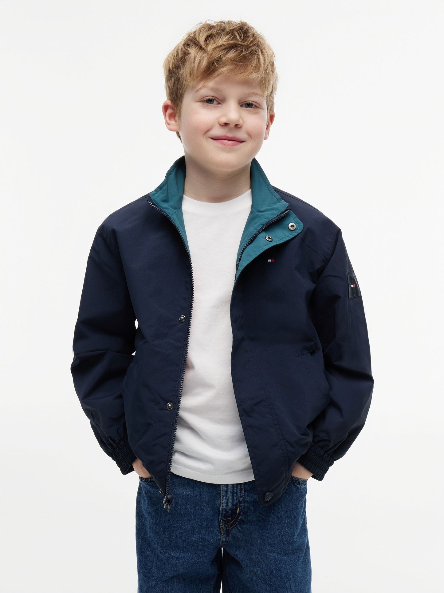 Dsiney Kidz - Tommy Hilfiger Blue Flag Embroidery Relaxed Jacket image 5