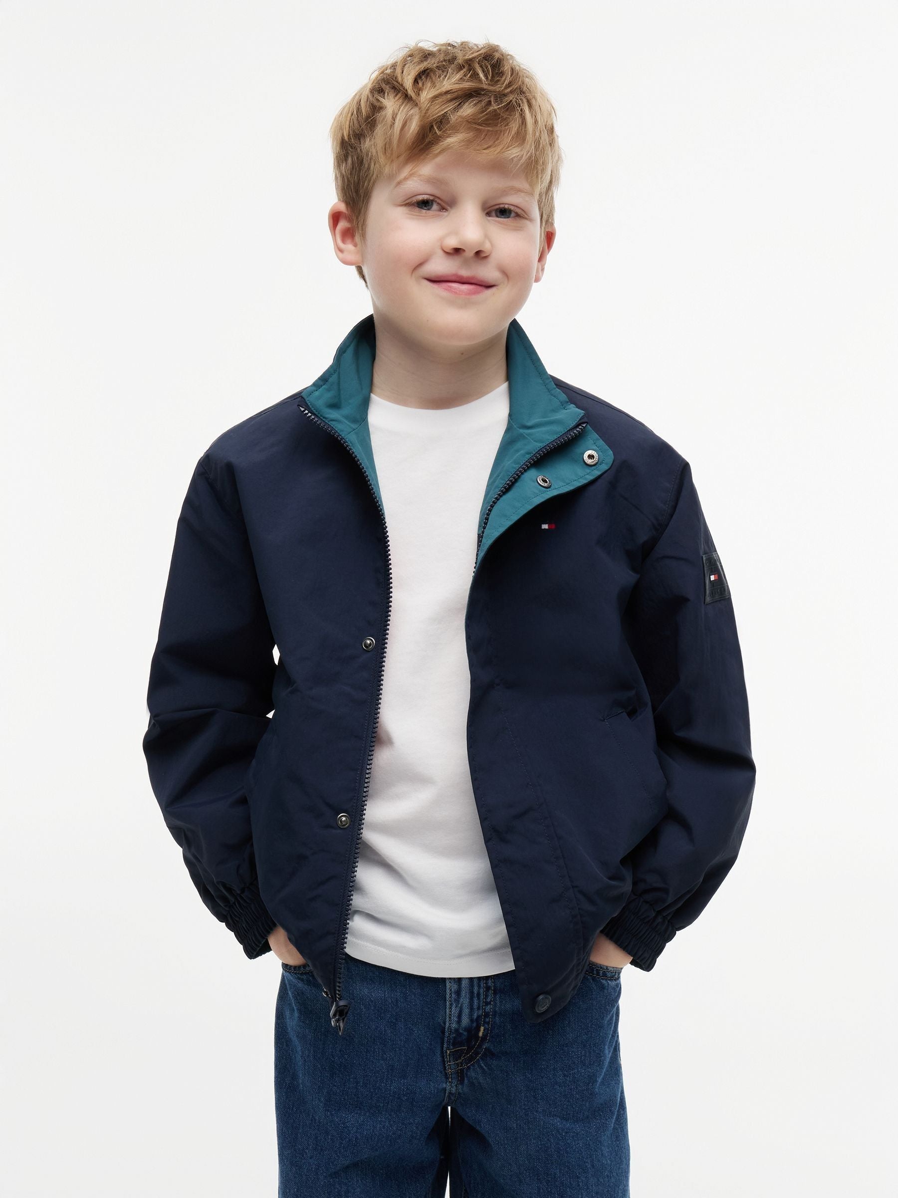 Dsiney Kidz - Tommy Hilfiger Blue Flag Embroidery Relaxed Jacket image 5