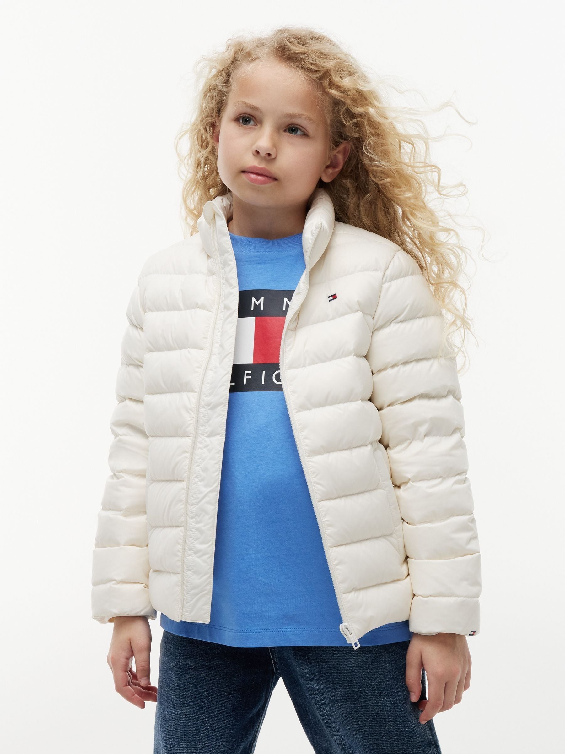 Dsiney Kidz - Tommy Hilfiger White Essential Lightweight Down Jacket image 1