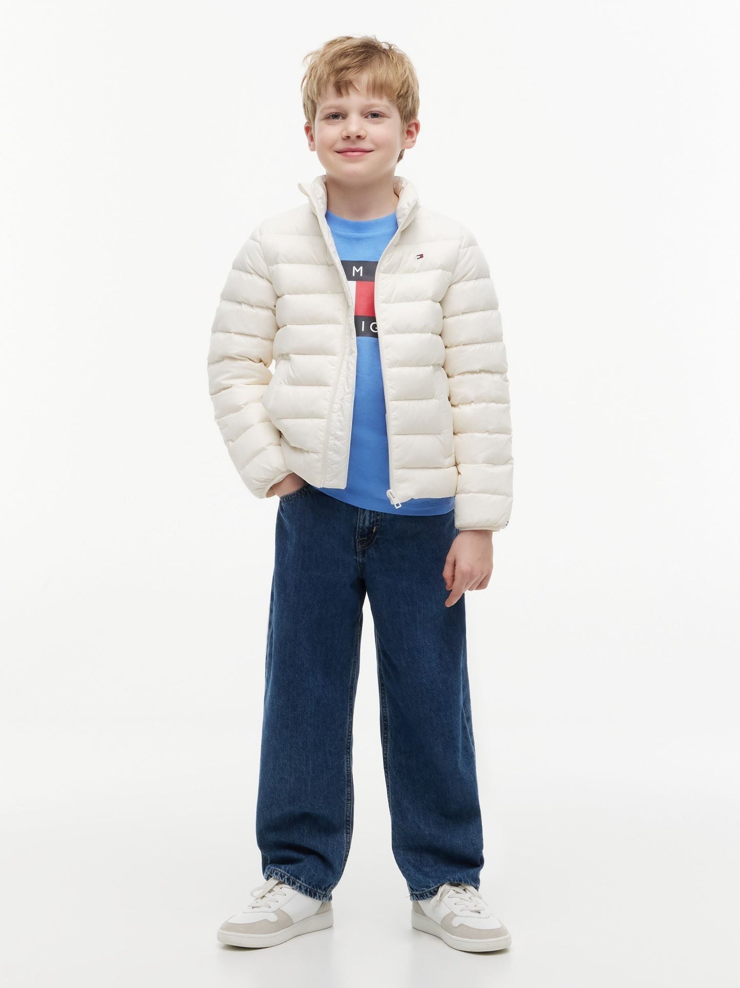 Dsiney Kidz - Tommy Hilfiger White Essential Lightweight Down Jacket image 4
