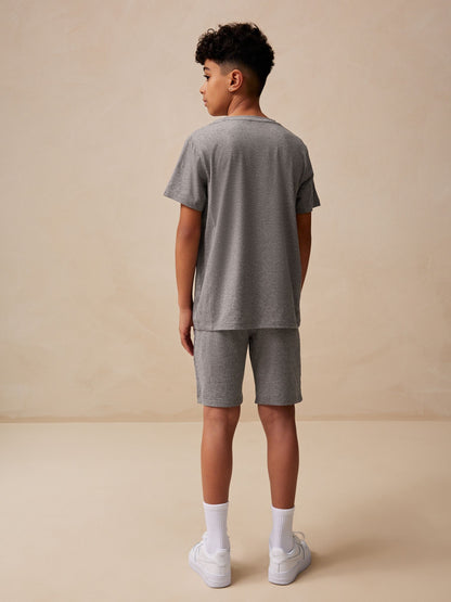 Dsiney Kidz - Grey Sports T-Shirt and Shorts Set (3-16yrs) image 2