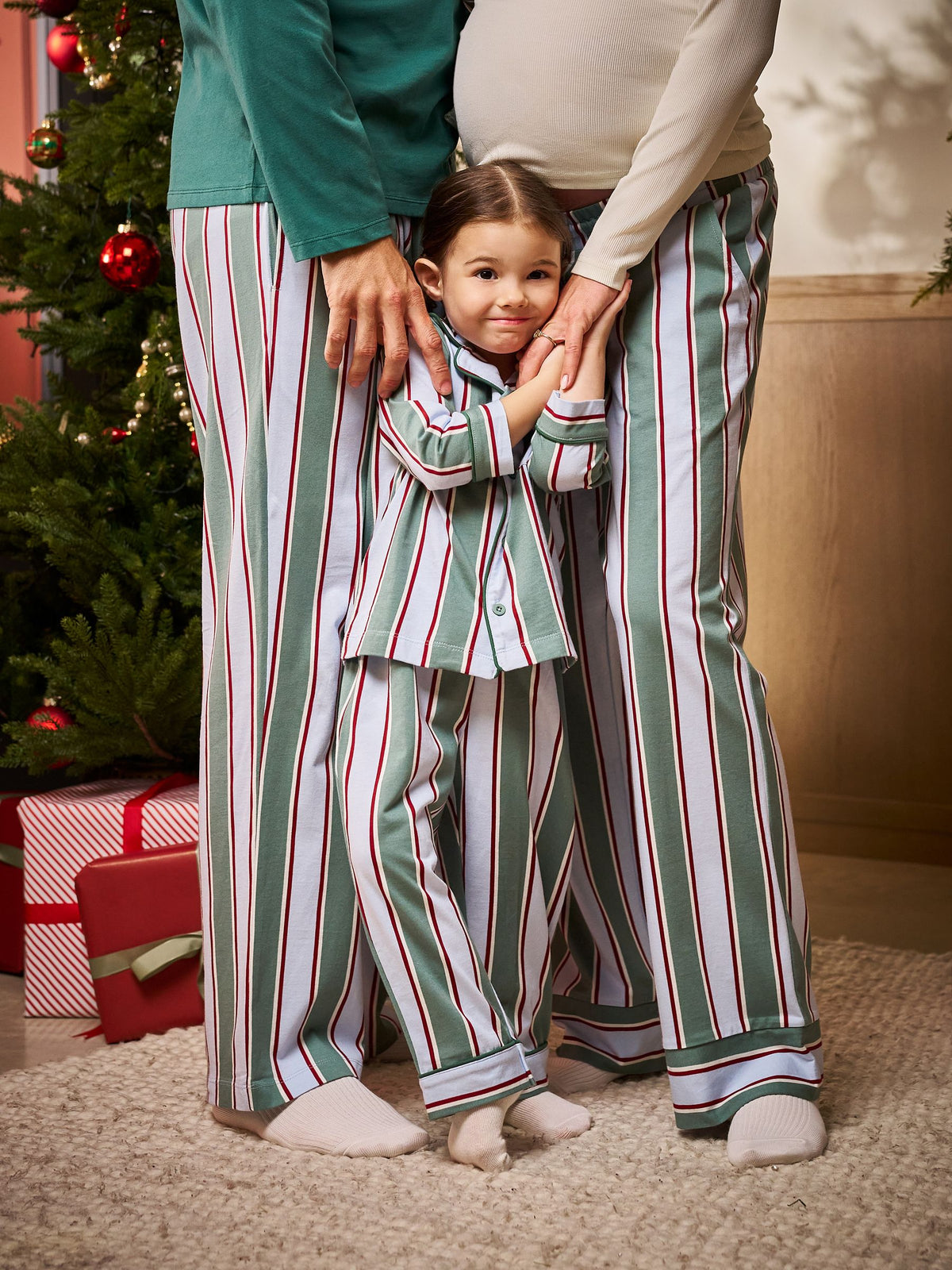 Seraphine Green Stripe Family Matching Christmas Pyjama Set (1-4yrs) - image 5