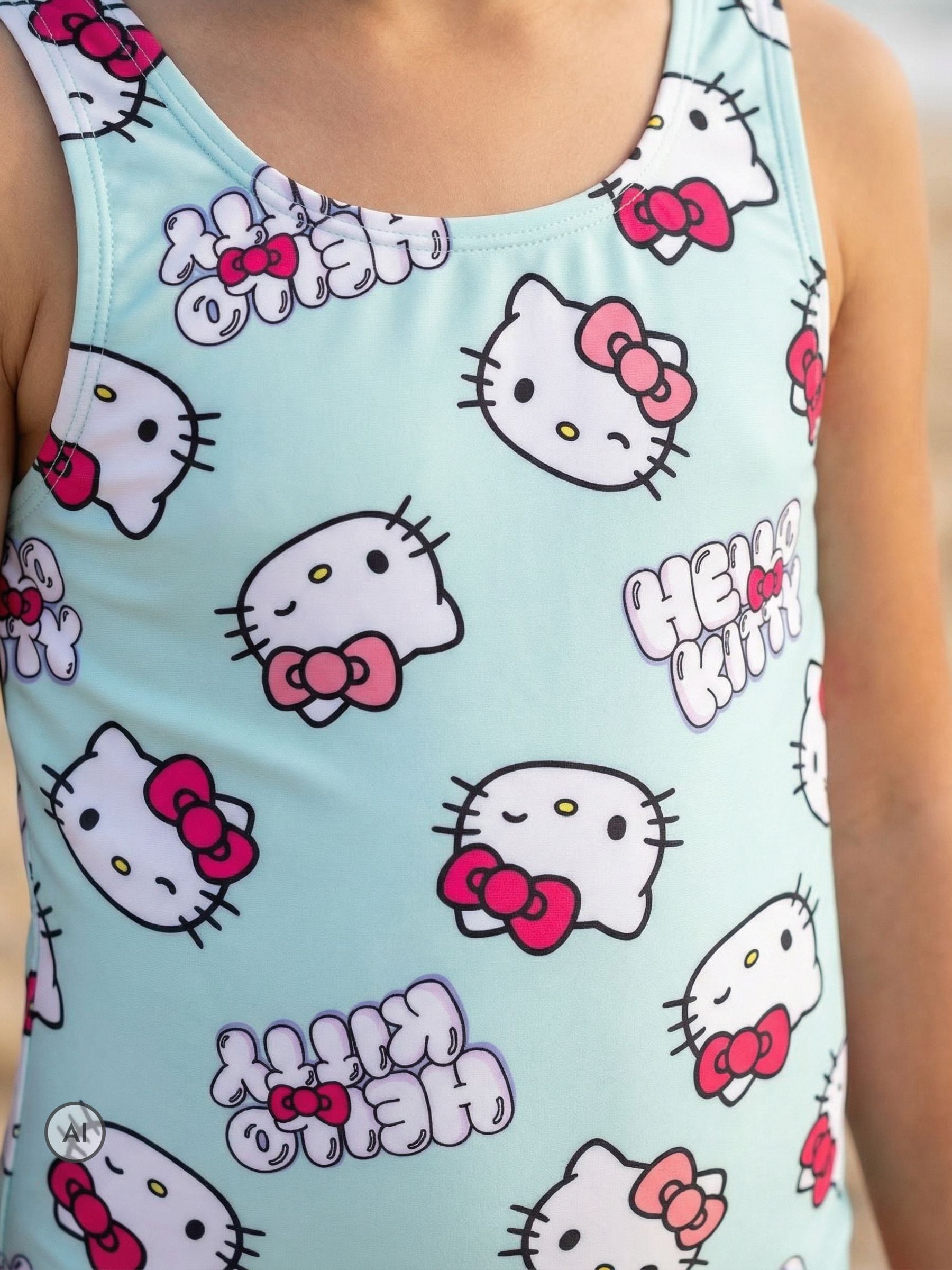Dsiney Kidz - Vanilla Underground Blue Hello Kitty One Piece Swimming Costume image 3