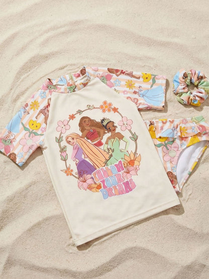 Dsiney Kidz - Vanilla Underground Pink Disney Princess Swim Set 3 Piece image 4