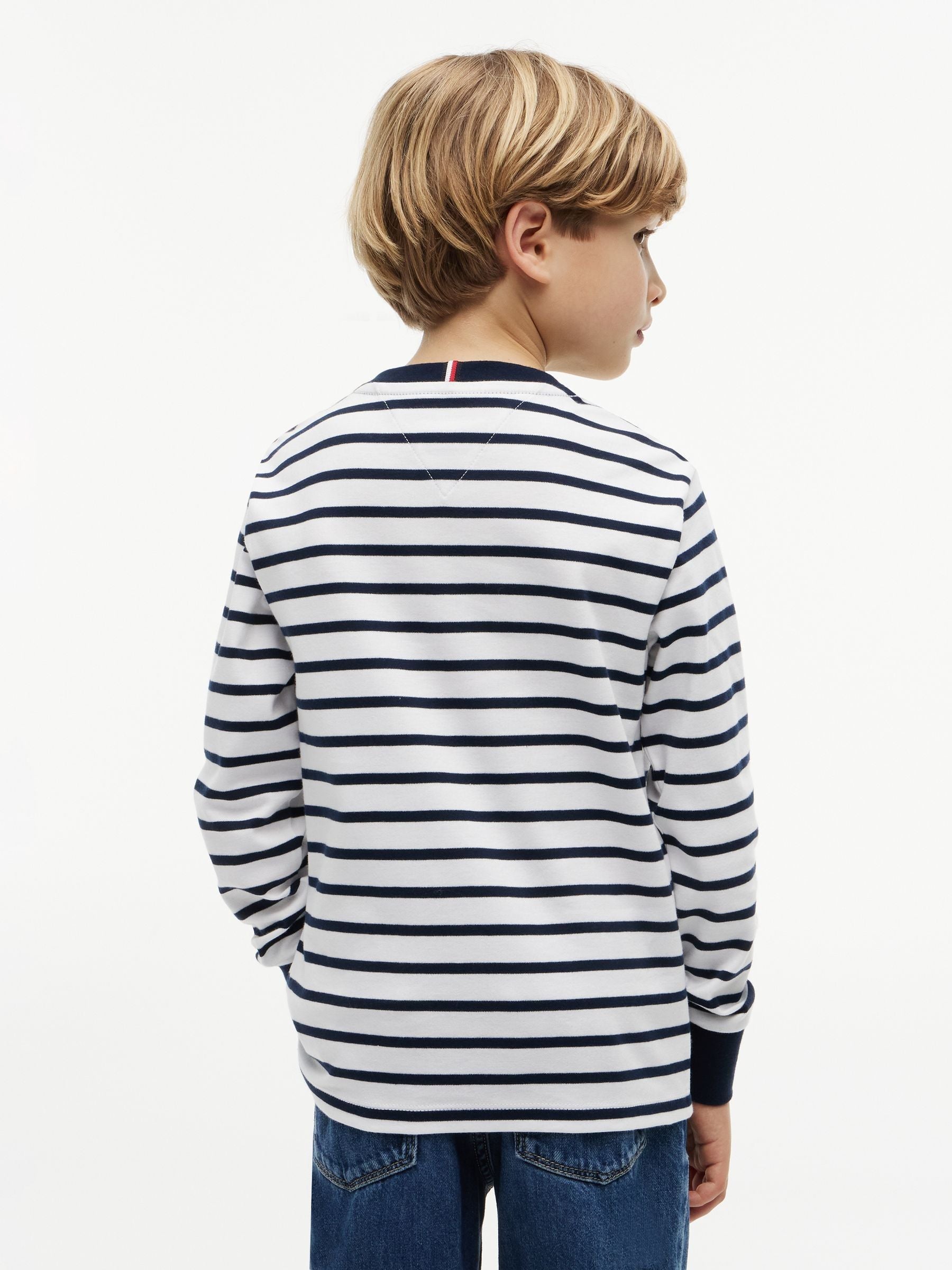 Tommy Hilfiger Blue Essential Stripe Relaxed Long Sleeve T-Shirt image 2