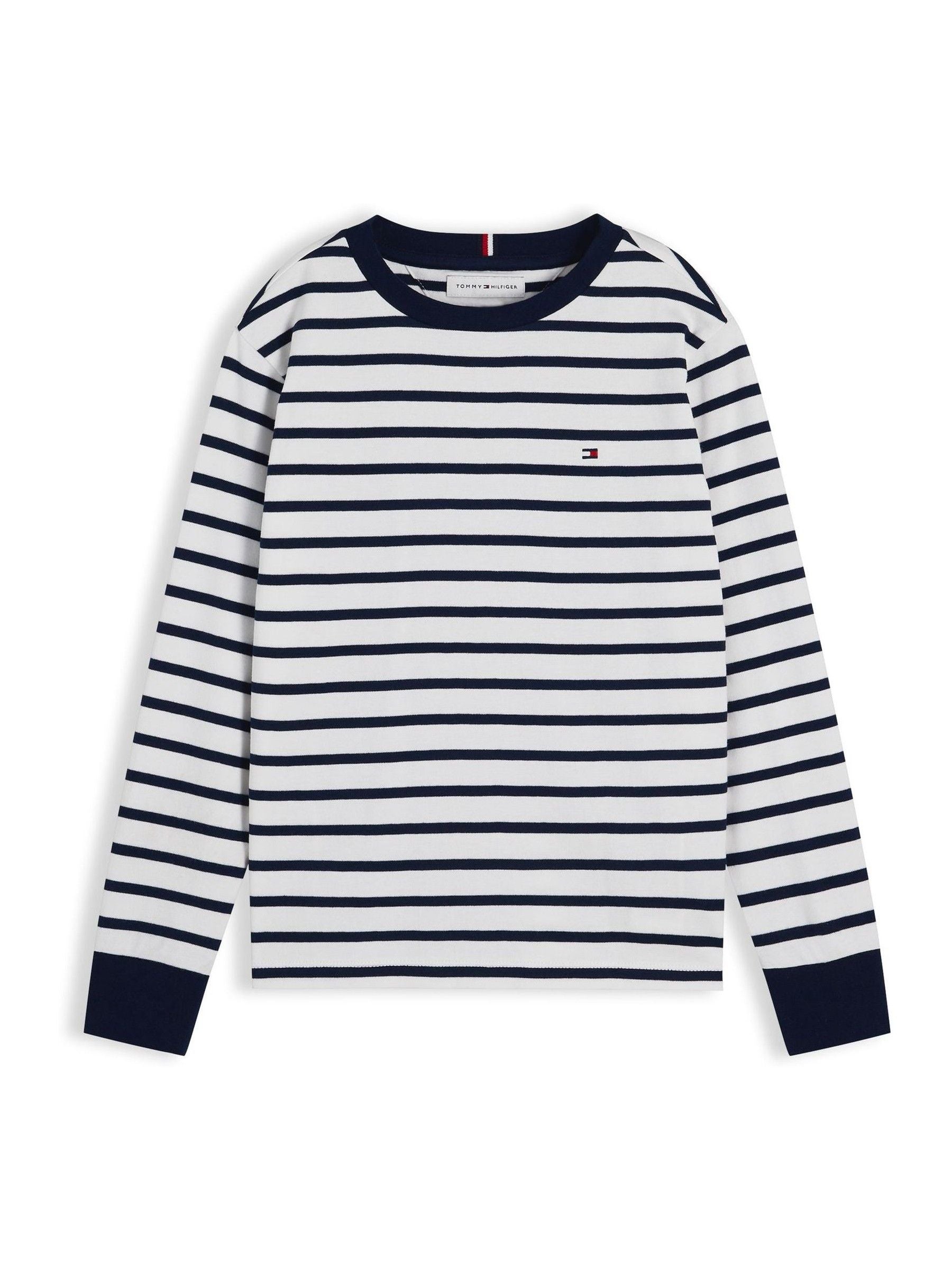 Tommy Hilfiger Blue Essential Stripe Relaxed Long Sleeve T-Shirt image 5