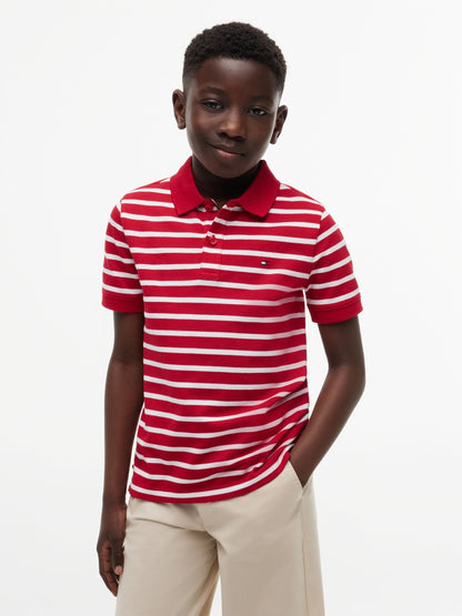 Dsiney Kidz - Tommy Hilfiger Red Essential Regular Fit Signature Polo Shirt image 1
